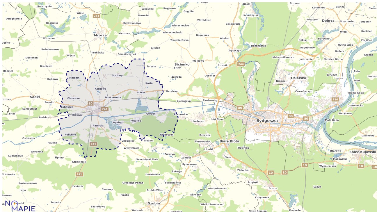 Mapa wyborów do sejmu Nakło nad Notecią